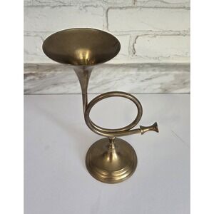 Vintage Gold Brass French Horn 9.5" India Exotics India Patina Bugle